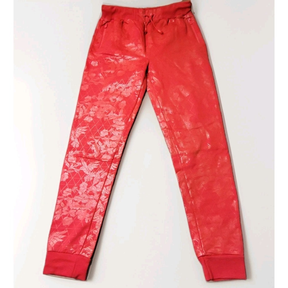 Jordan Craig Jogger Pants Men's XL Red Floral Zip Pockets Streetwear NWT